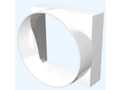 10КВ, Переходник КВ D100, 100х100 пластик						