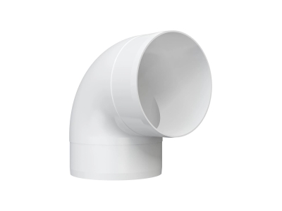 12,5ККП, Колено круглое пластик 90°, D125		