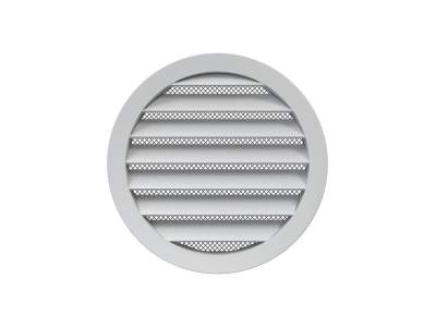 12,5РКМ, Решетка вентиляционная круглая D150 алюминиевая с фланцем D125