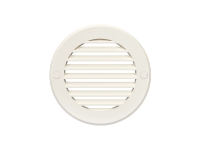 10РКН Ivory, Решетка наружная вентиляционная круглая D136 с фланцем D100, ASA