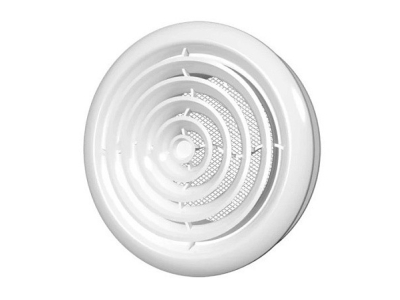 12,5DK, Диффузор приточно-вытяжной со стопорным кольцом и фланцем D125