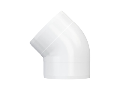 12,5ККП 45*, Колено круглое пластик 45*,D125