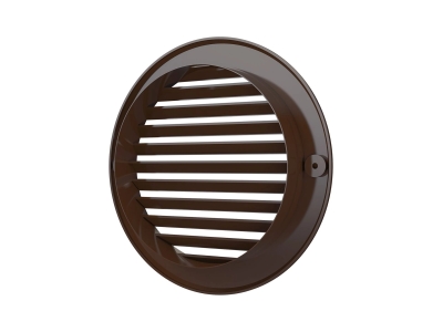 12РКН кор, Решетка наружная вентиляционная круглая D161 с фланцем D125, ASA кор