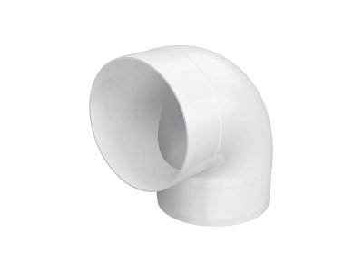 12,5ККП, Колено круглое пластик 90°, D125		