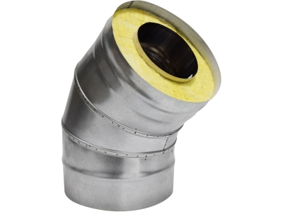 Сэндвич-отвод 135*, ф 150х220, AISI 439/439, 0,5мм/0,5мм, (К), удл=60мм