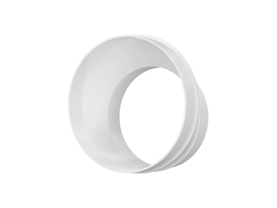 1012,5РЭП, Соединитель эксцентриковый круглого воздуховода с круглым пластик D100/125