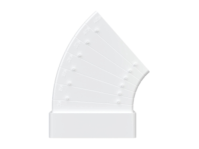 511КРП, Колено разноугловое горизонтальное пластик, 55х110	