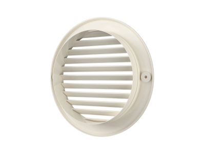 12РКН Ivory, Решетка наружная вентиляционная круглая D161 с фланцем D125, ASA