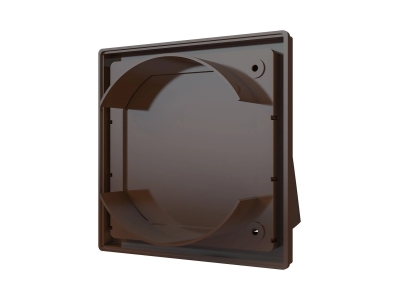 1515К12,5ФВ кор, Выход стенной вытяжной с обратным клапаном 150х150 с фланцем D125, ASA. кор