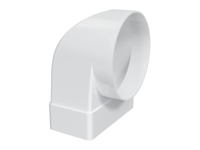 511СК10КП, Соединитель угловой 90°, плоского воздуховода с круглым пластик, 55х110/D100