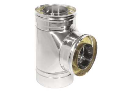 Tройник-термо 90*, 120х200, AISI 430/Оц, 0,8мм/0,5мм, (К), h=380мм  