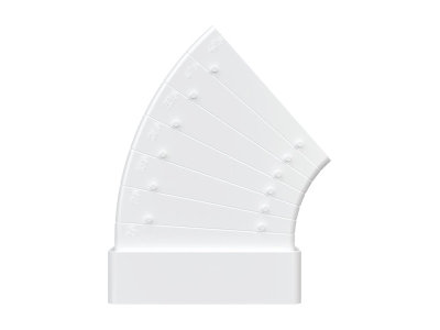 612КРП, Колено разноугловое горизонтальное пластик, 60х120		