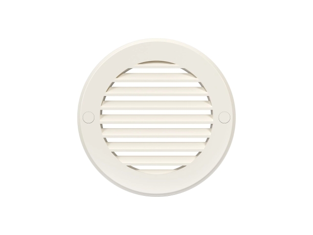 10РКН Ivory, Решетка наружная вентиляционная круглая D136 с фланцем D100, ASA
