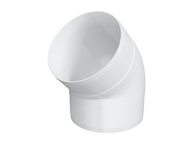 12,5ККП 45*, Колено круглое пластик 45*,D125