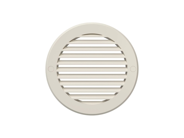 12РКН Ivory, Решетка наружная вентиляционная круглая D161 с фланцем D125, ASA