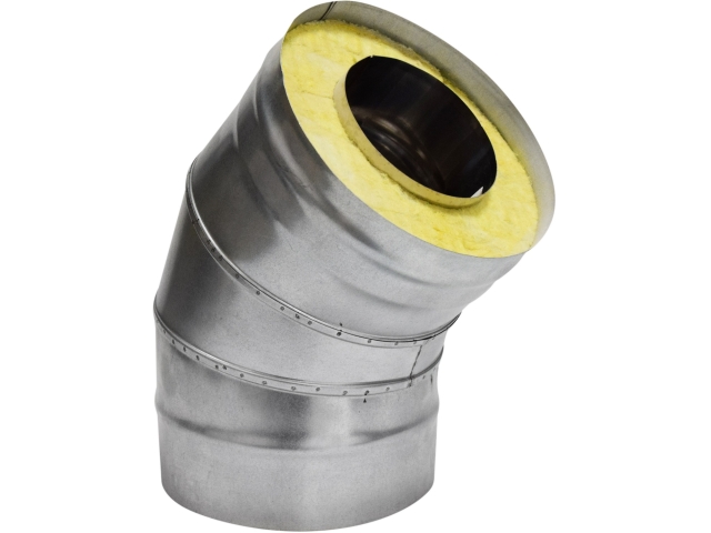 Сэндвич-отвод 135*, ф 120х200, AISI 439/439, 0,5мм/0,5мм, (К), удл=60мм